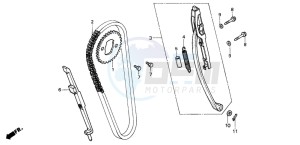 CB250 TWO FIFTY drawing CAM CHAIN/TENSIONER