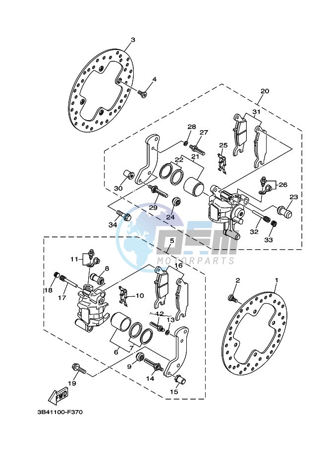 REAR BRAKE CALIPER