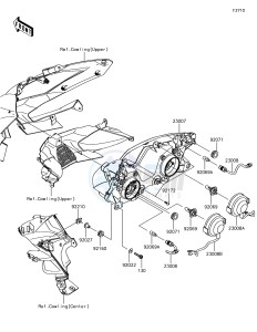 VERSYS 1000 KLZ1000BHF XX (EU ME A(FRICA) drawing Headlight(s)