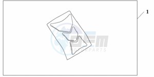 CBF1000T9 UK - (E / ABS MKH) drawing TANK PAD HONDA WING LOGO