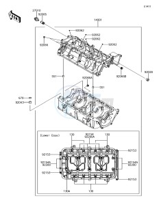 JET SKI ULTRA 310X JT1500LGF EU drawing Crankcase