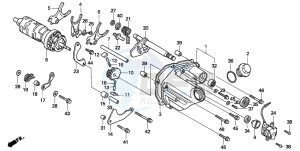 CB750F2 SEVEN FIFTY drawing GEARSHIFT DRUM