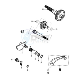 JETFORCE 50 R DARK SIDE drawing DRIVE SHAFTS / KICKSTARTER