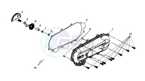 JET 4 R50 drawing CRANKCASE COVER LEFT