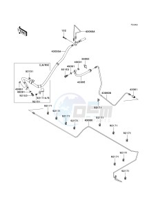 KRF 750 L [TERYX 750 FI 4X4 LE SPORT MONSTER ENERGY] (L9F-L9FA) L9F drawing BRAKE PIPING