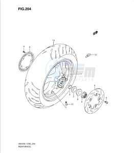 AN400Z drawing REAR WHEEL (AN400AL1 E24)