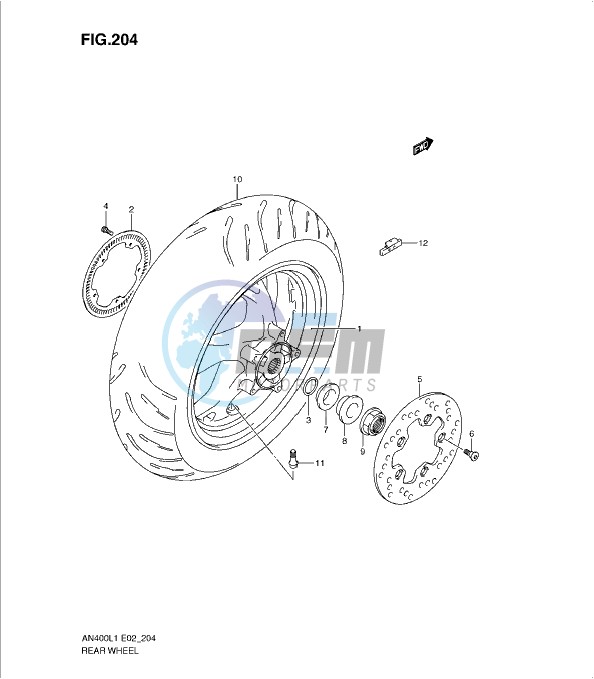 REAR WHEEL (AN400AL1 E24)