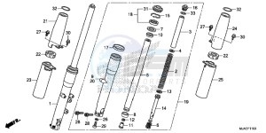 VT750CSE Shadow - VT750CS-E UK - (E) drawing FRONT FORK (VT750CS/ C2B/ C)