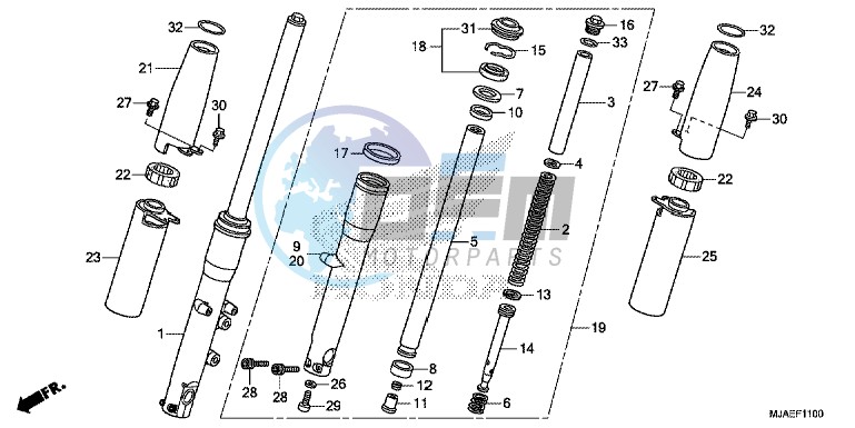 FRONT FORK (VT750CS/ C2B/ C)