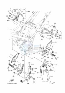 YZF320-A YZF-R3 (B2X2) drawing STAND & FOOTREST