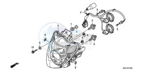 CB600FA9 Spain - (SP / ABS 25K) drawing HEADLIGHT