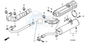 TRX420FPA9 Australia - (U) drawing EXHAUST MUFFLER