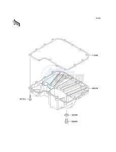 ZX 900 C [NINJA ZX-9R] (C1-C2) [NINJA ZX-9R] drawing OIL PAN