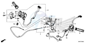 CBR1000S2 2ED - (2ED) drawing HANDLE LEVER/SWITCH/CABLE