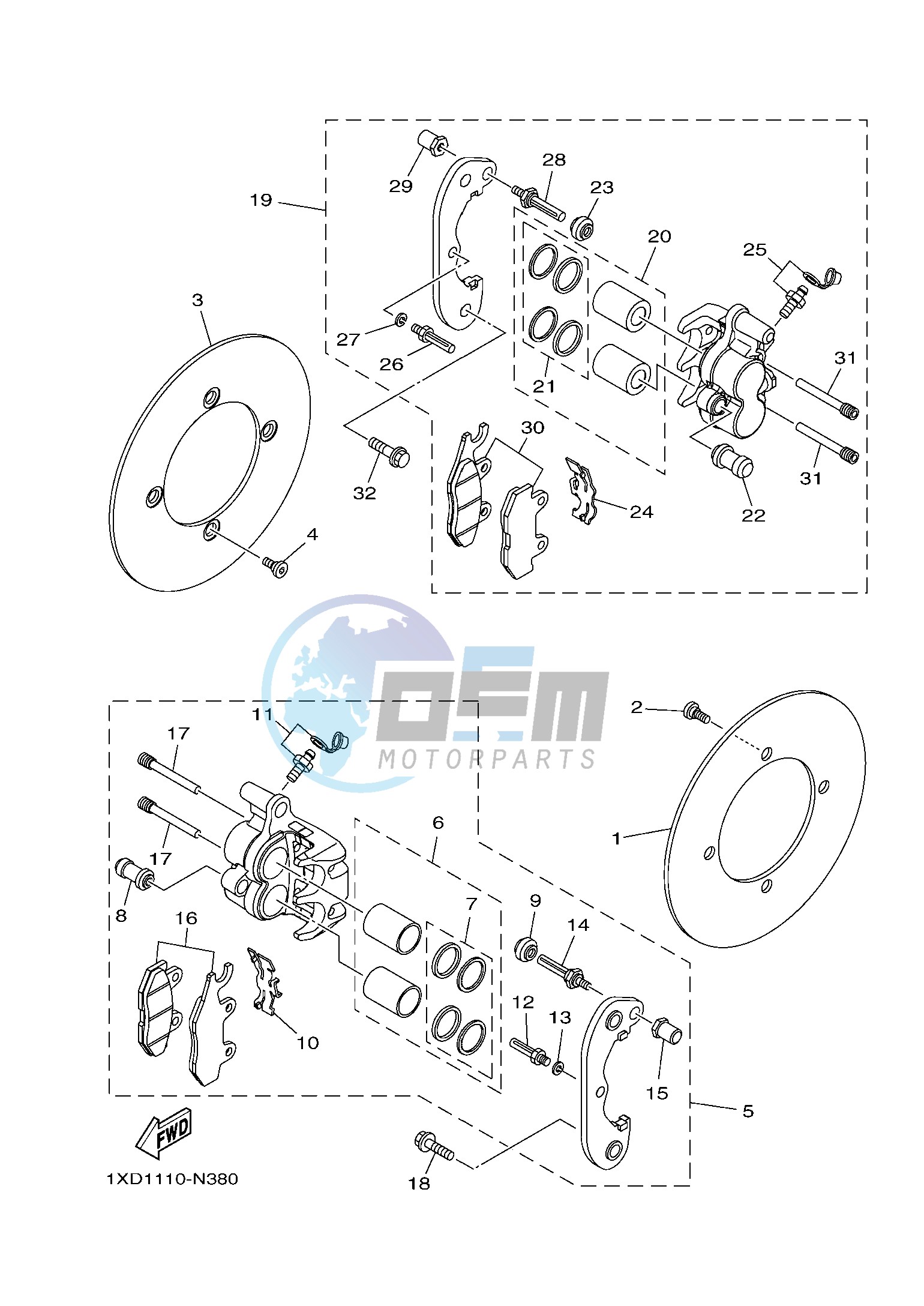 REAR BRAKE CALIPER