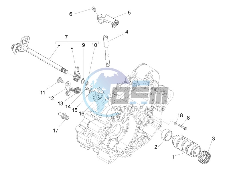 Gear box / Selector / Shift cam