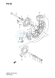 RM85 (P3-P28) drawing REAR WHEEL (RM85K7 K8 K9 L0)