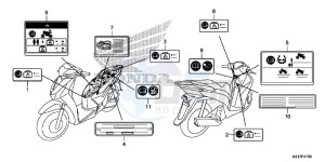 SH125AD SH125i UK - (E) drawing CAUTION LABEL