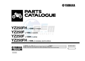 YZ250F (1SME 1SMJ 1SMK 1SML) drawing .1-Front-Page