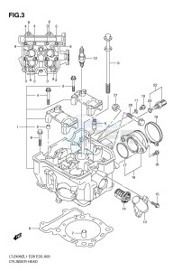 LT-Z400 (E28-E33) drawing CYLINDER HEAD