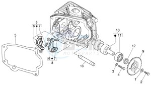 LX 50 4T drawing Rocker levers support