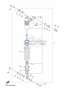 WR450F (B7R9) drawing REAR SUSPENSION