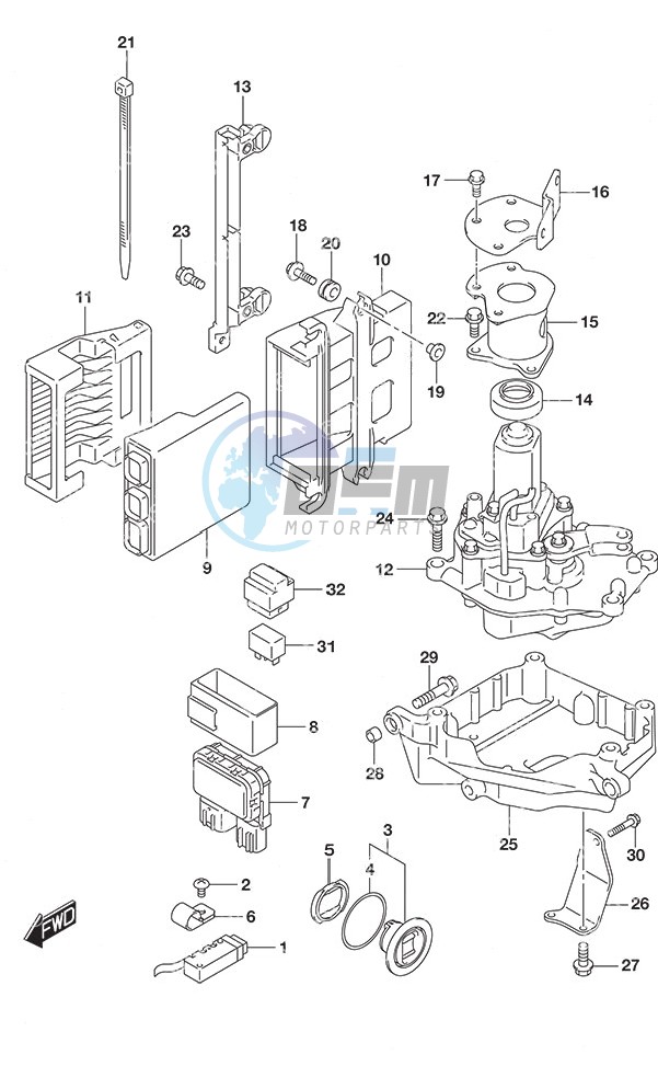 PTT Switch/Engine Control Unit