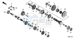 TRX250TEB drawing TRANSMISSION