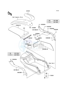 JET SKI 800 SX-R JS800A8F FR drawing Pads