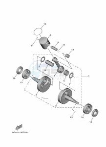 YZ65 (BR86) drawing CRANKSHAFT & PISTON