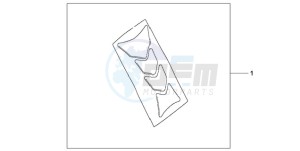 CBF1000T9 UK - (E / ABS MKH) drawing TANK PAD HRC LOGO