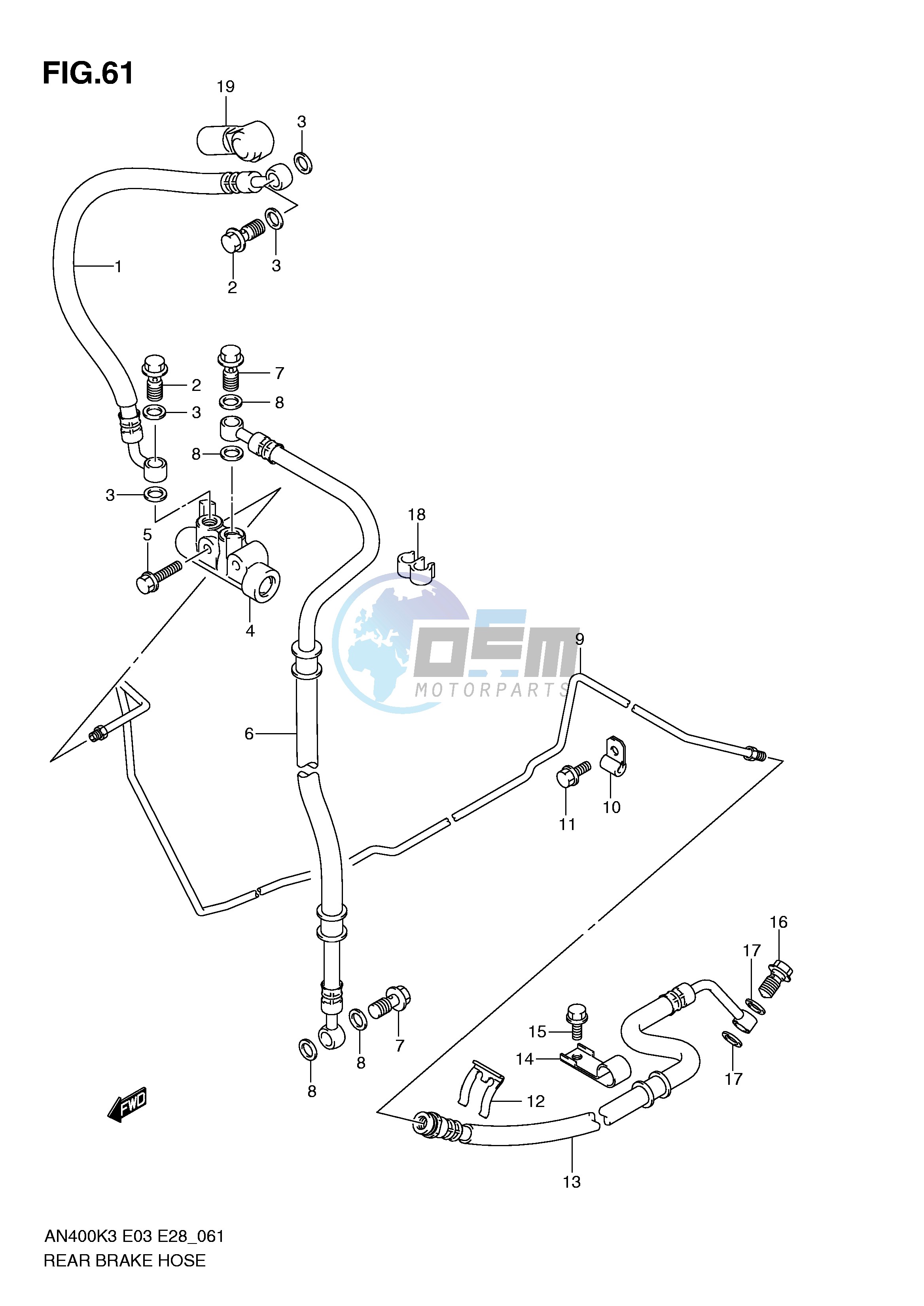 REAR BRAKE HOSE