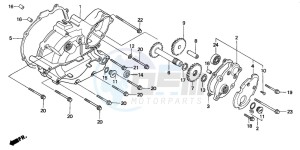 TRX300 FOURTRAX 300 drawing LEFT CRANKCASE COVER (2)