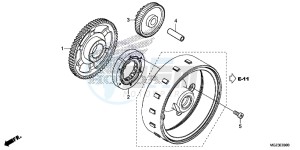 CBR500RAD CBR500R ABS UK - (E) drawing STARTING CLUTCH