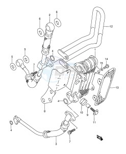 DR350 (E3) drawing OIL COOLER (OPTIONAL)