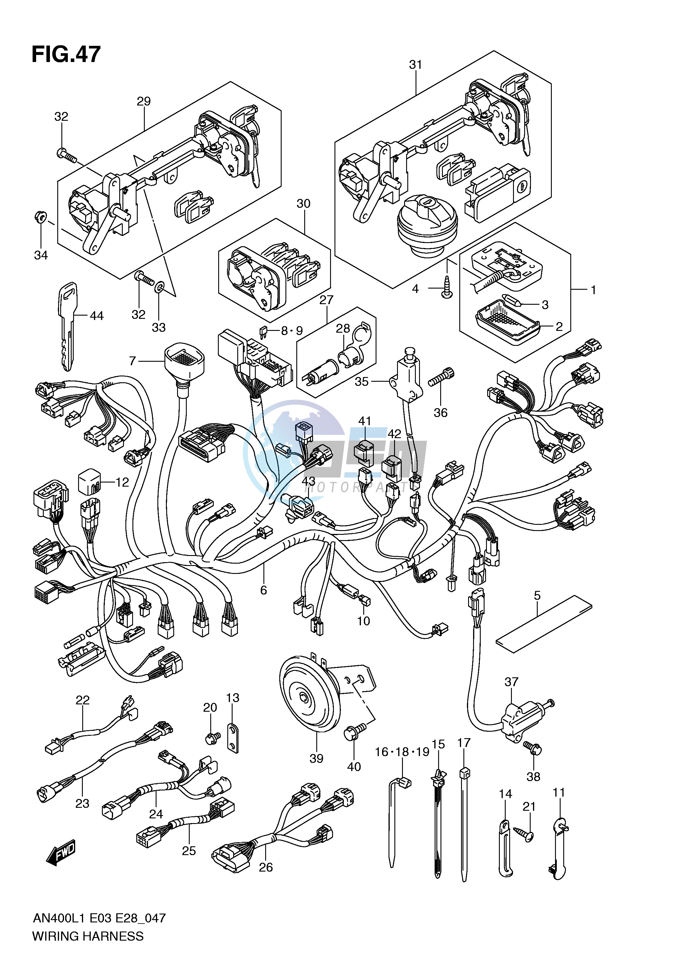 WIRING HARNESS (AN400AL1 E33)