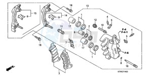 SH300A9 Europe Direct - (ED / ABS) drawing FRONT BRAKE CALIPER