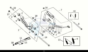 HD 300I ABS (LS30W2-EU) (E5) (M1) drawing MAIN STAND - ENG. HANGER