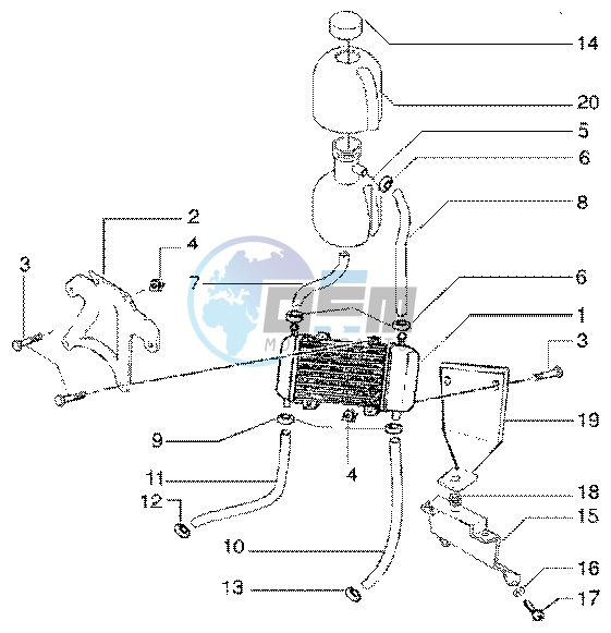 Expansion tank-cooler