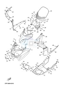 YP125RA (ABS) X-MAX125 ABS X-MAX125 ABS (2ABD) drawing WINDSHIELD