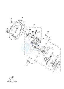 MW125 MW-125 TRICITY TRICITY 125 (2CM1 2CM5) drawing REAR BRAKE CALIPER