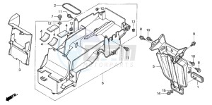 CB1300F1 CB1300SUPER FOUR drawing REAR FENDER (CB1300/F/F1/ S)