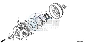 TRX500FAE TRX500FA Europe Direct - (ED) drawing CLUTCH