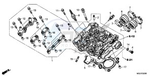 CB500XD CB500X Continue » UK - (E) drawing CYLINDER HEAD