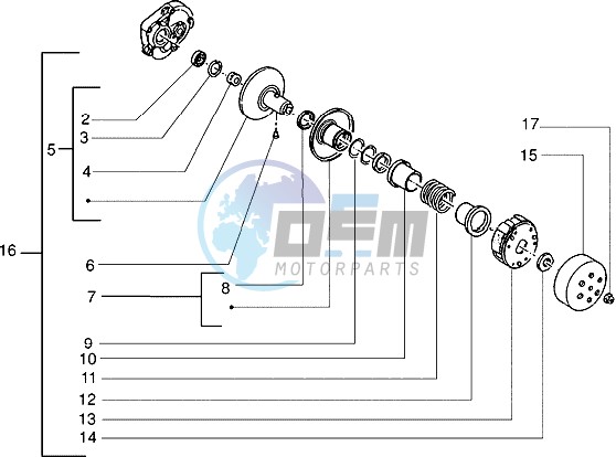 Driven pulley