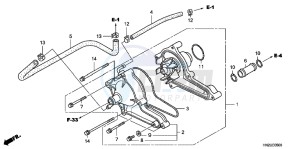 TRX500FAD TRX500FA Europe Direct - (ED) drawing WATER PUMP