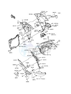 NINJA H2R ZX1000YHF EU drawing Cowling Lowers