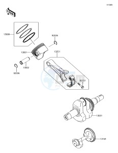 MULE SX KAF400JJF EU drawing Crankshaft/Piston(s)