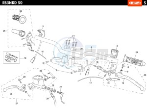 RS3-50-NKD-BLACK drawing HANDLEBAR - CONTROLS