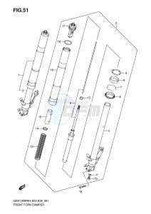 GSX1300R (E3-E28) Hayabusa drawing FRONT FORK DAMPER